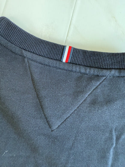 【TOMMY HILFIGER】コットン100% クルーネック スウェット/トレーナー ネイビー 表記164（ユニセックスS相当）フラッグロゴ