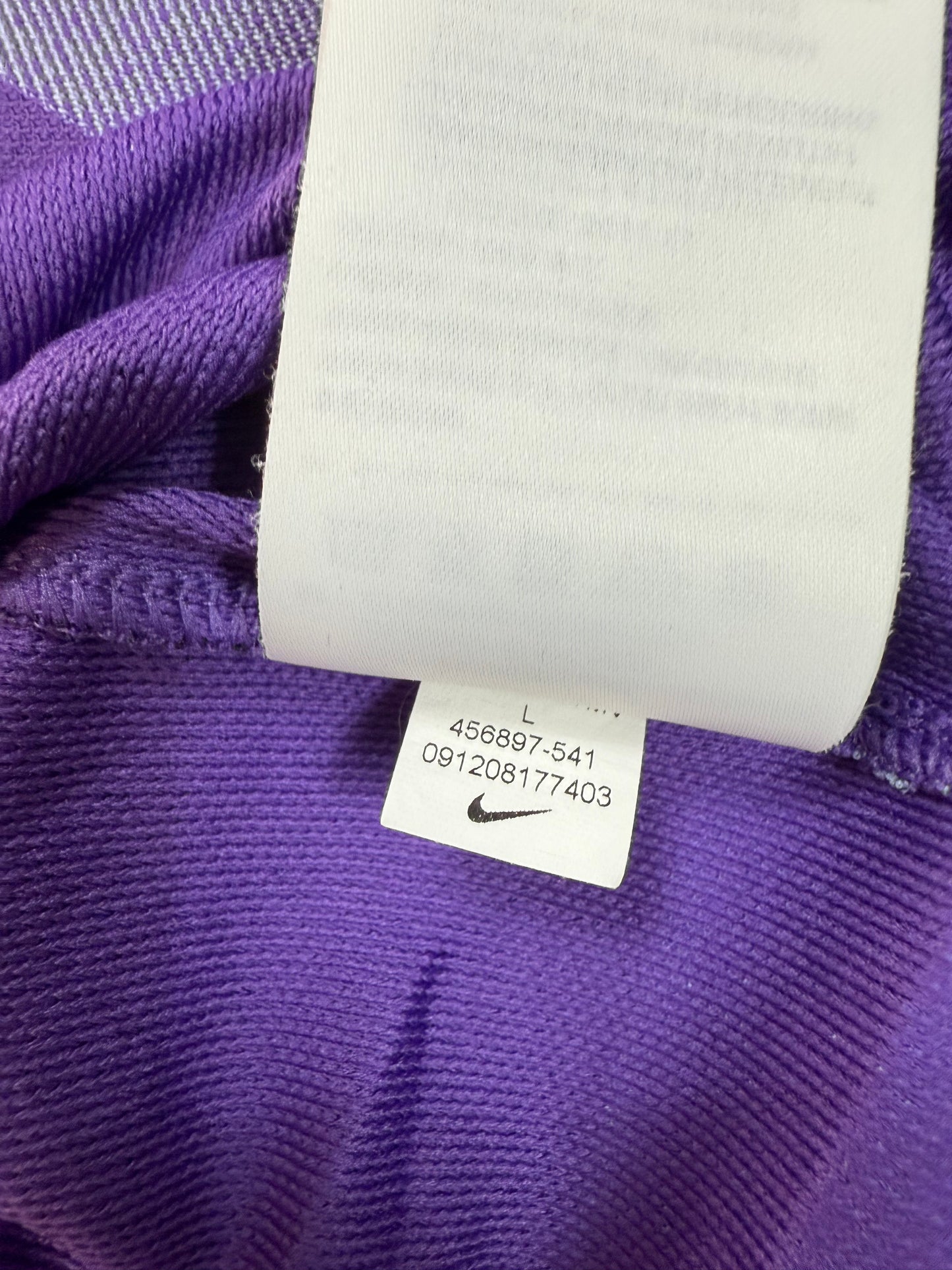 【NIKE GOLF】ナイキゴルフ Dri-FIT ボーダーポロシャツ メンズ Lサイズ パープル系 吸汗速乾