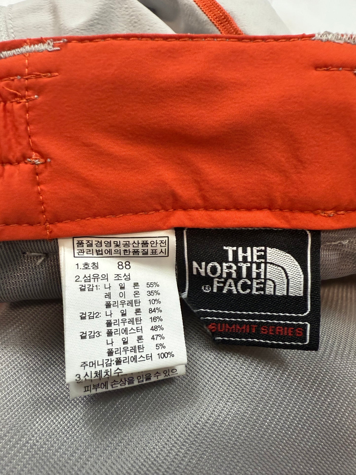 【THE NORTH FACE】SUMMIT SERIES アウトドアパンツ グレー×ブラック メンズ 88サイズ ベルト付き クライミング/登山
