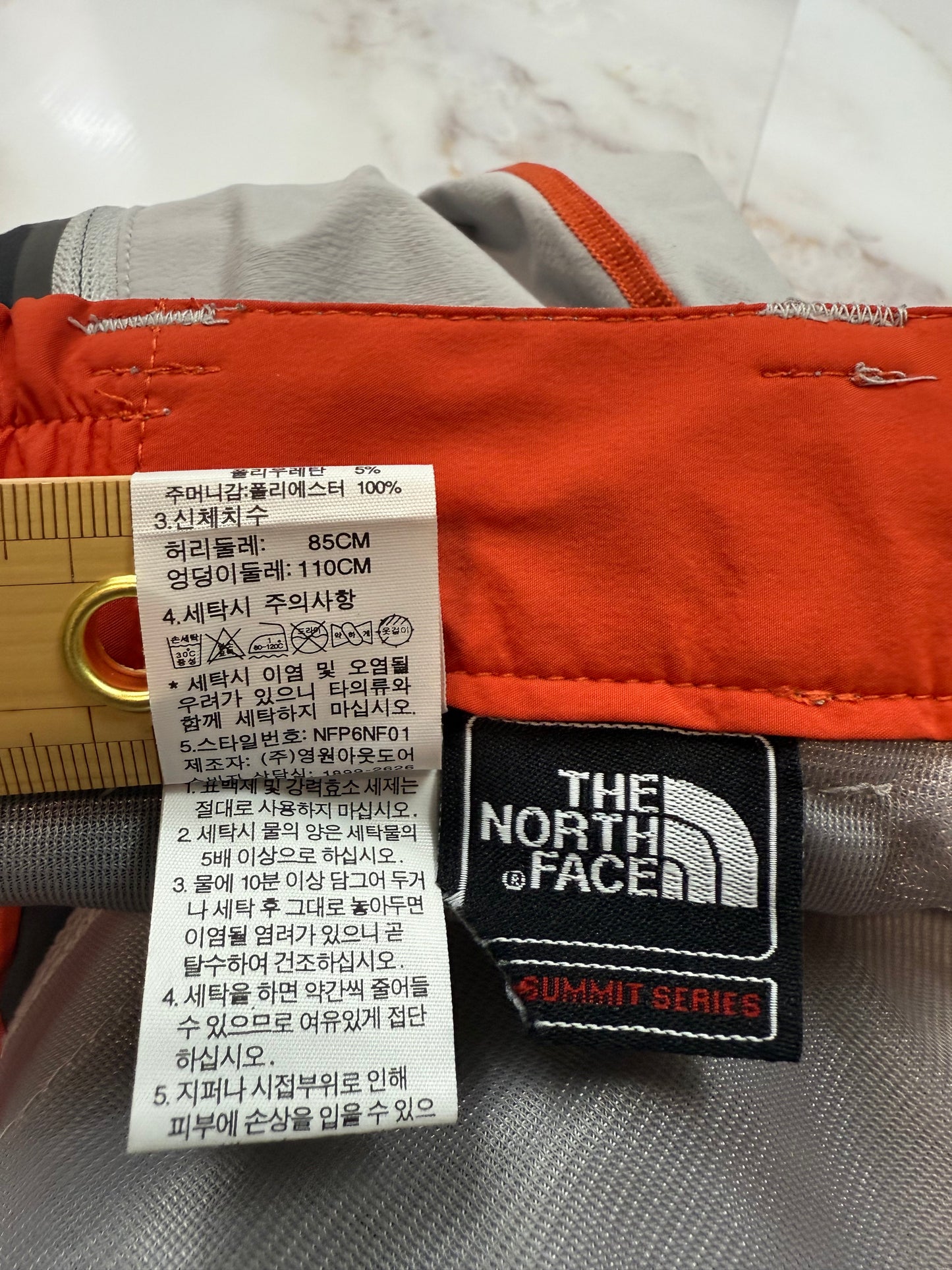 【THE NORTH FACE】SUMMIT SERIES アウトドアパンツ グレー×ブラック メンズ 88サイズ ベルト付き クライミング/登山