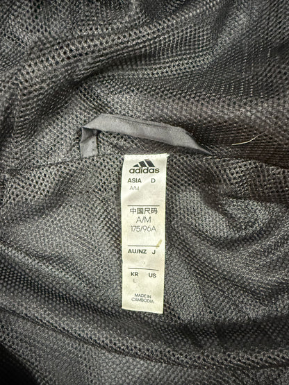 【adidas】フード付き ナイロンジャケット グレー Lサイズ相当 CORE18 RN JKT メンズ アディダス ウインドブレーカー