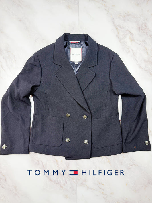 【TOMMY HILFIGER】ダブルブレスト ジャケット ネイビー レディース EUR36（US4/UK8）