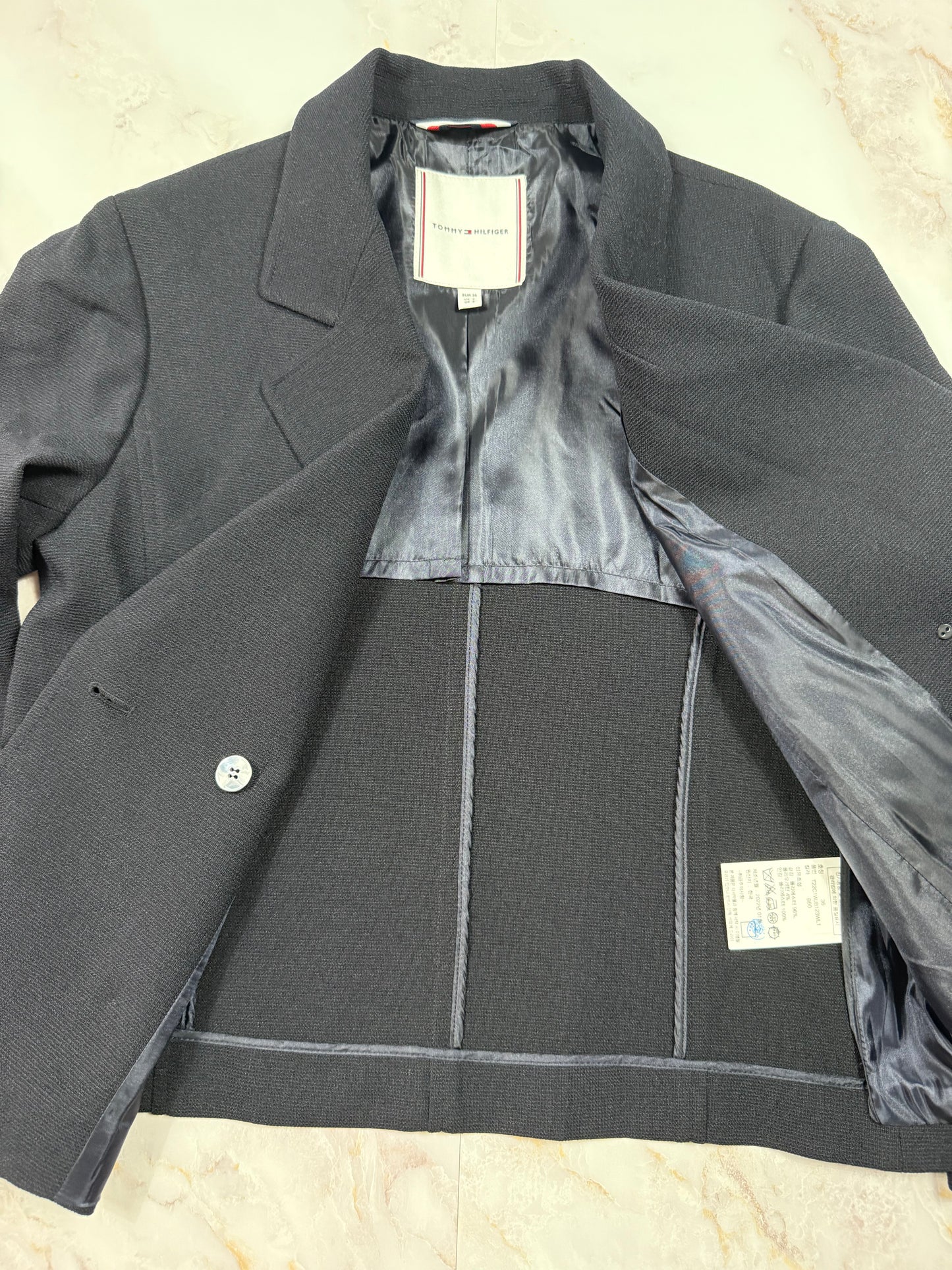 【TOMMY HILFIGER】ダブルブレスト ジャケット ネイビー レディース EUR36（US4/UK8）