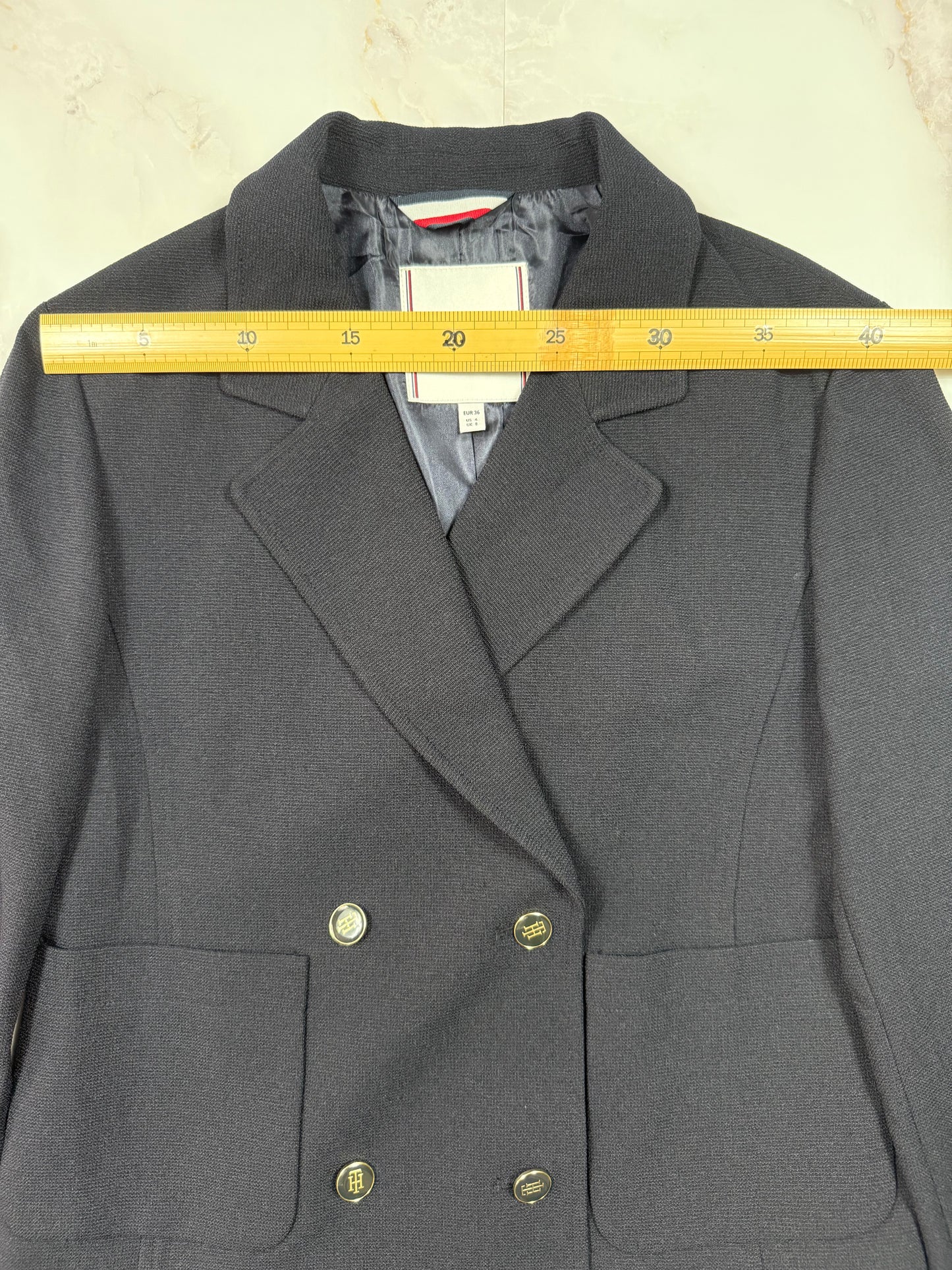 【TOMMY HILFIGER】ダブルブレスト ジャケット ネイビー レディース EUR36（US4/UK8）