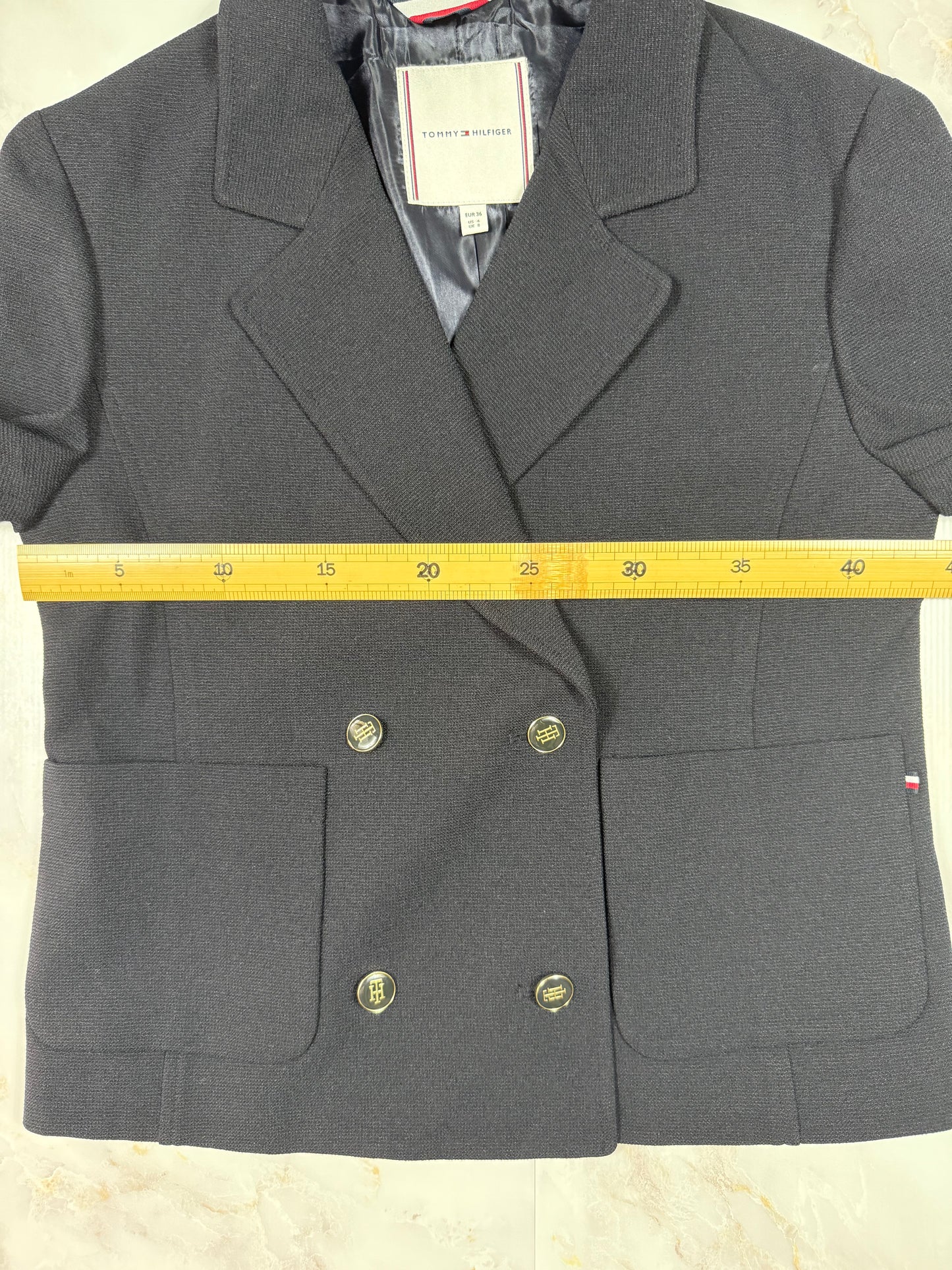 【TOMMY HILFIGER】ダブルブレスト ジャケット ネイビー レディース EUR36（US4/UK8）
