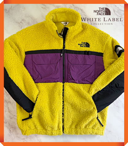 【新品】THE NORTH FACE Utility Fleece Jacket イエロー×パープル メンズL(100) ノースフェイス ホワイトレーベル ボアフリースジャケット