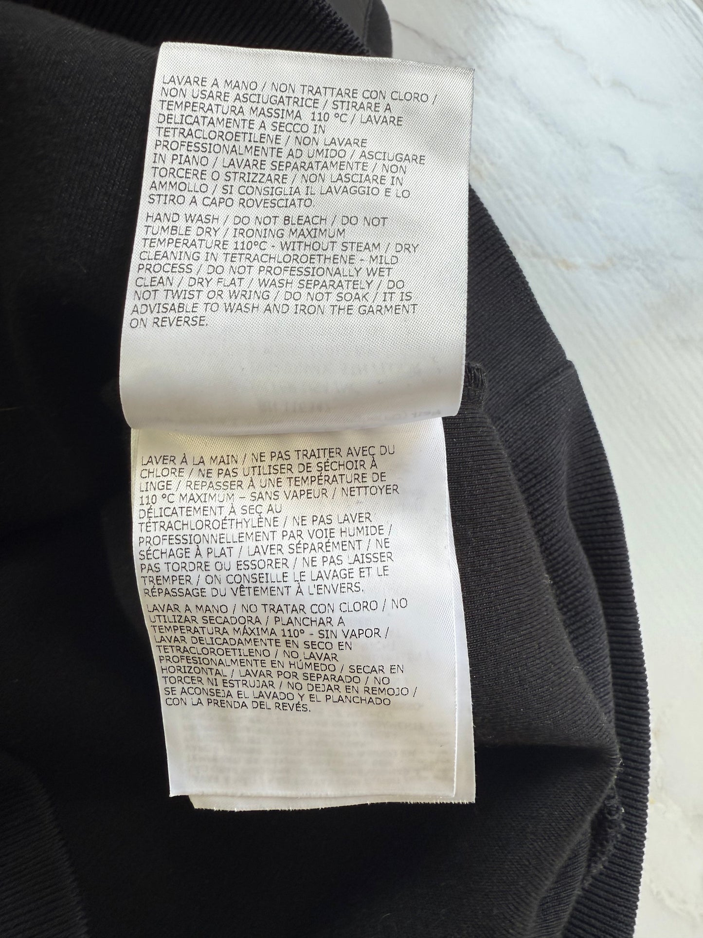 MONCLER（モンクレール）ナイロン切替 クルーネックスウェット ブラック メンズ Mサイズ MADE IN ROMANIA