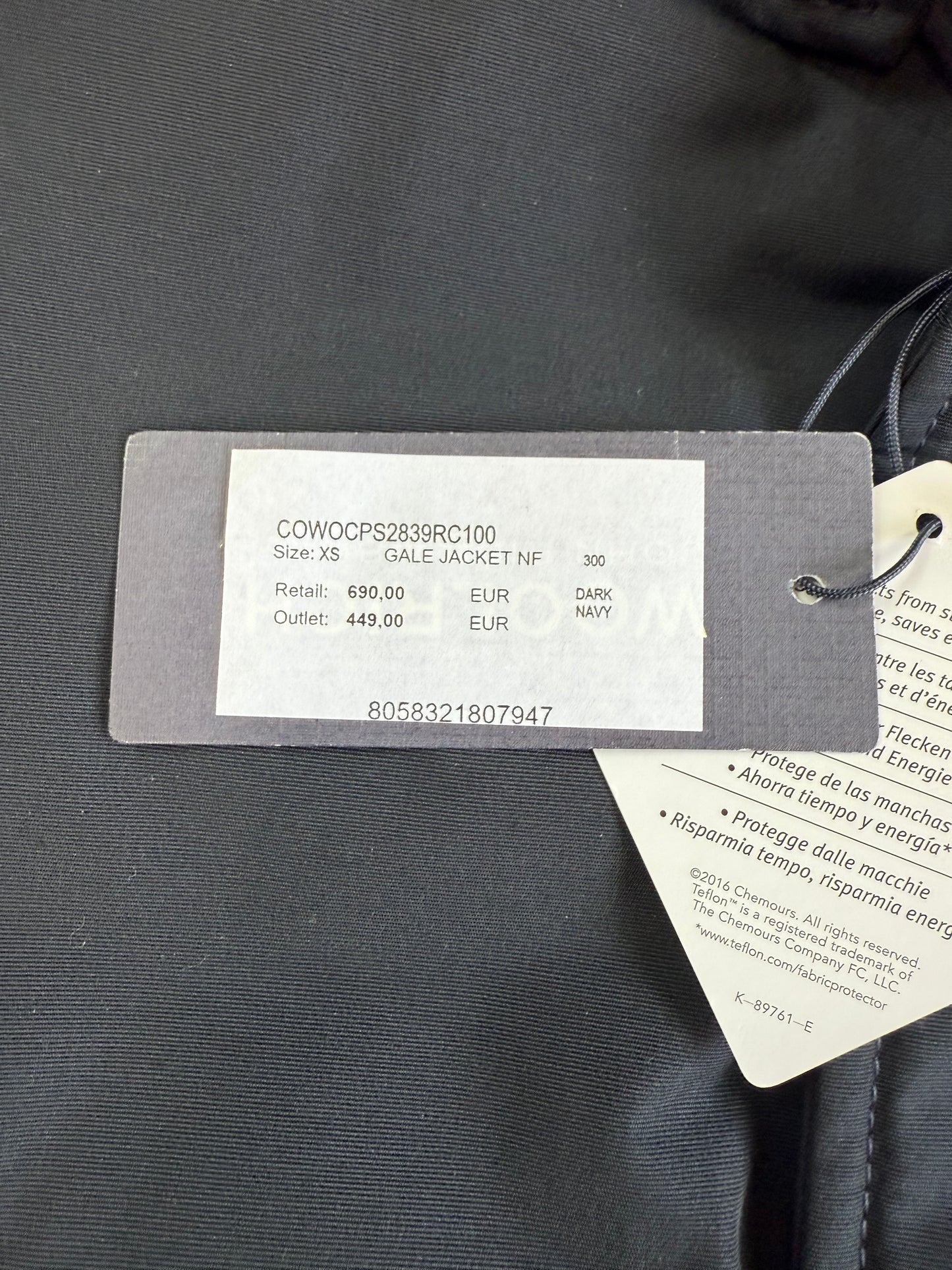 【新品】WOOLRICH（ウールリッチ）GALE JACKET ダウンパーカ ダークネイビー メンズXS 防寒・撥水 フード付き