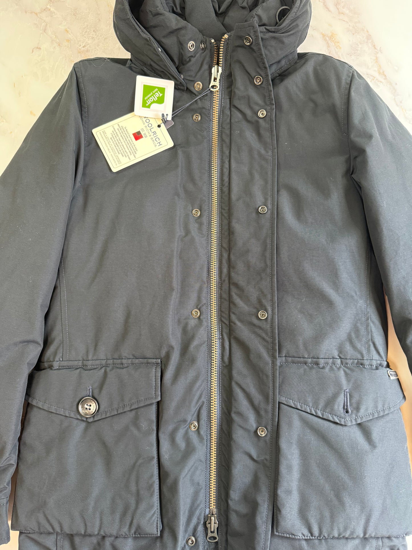 【新品】WOOLRICH（ウールリッチ）GALE JACKET ダウンパーカ ダークネイビー メンズXS 防寒・撥水 フード付き