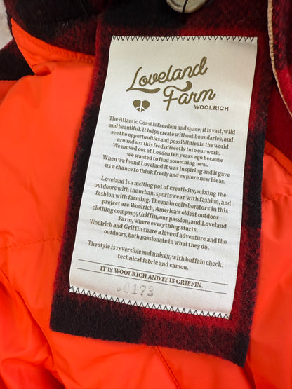 WOOLRICH × GRIFFIN（ウールリッチ × グリフィン）ATLANTIC SMOCK リバーシブル ダウンジャケット Mサイズ／カモ×レッド バッファローチェック／MADE IN ITALY