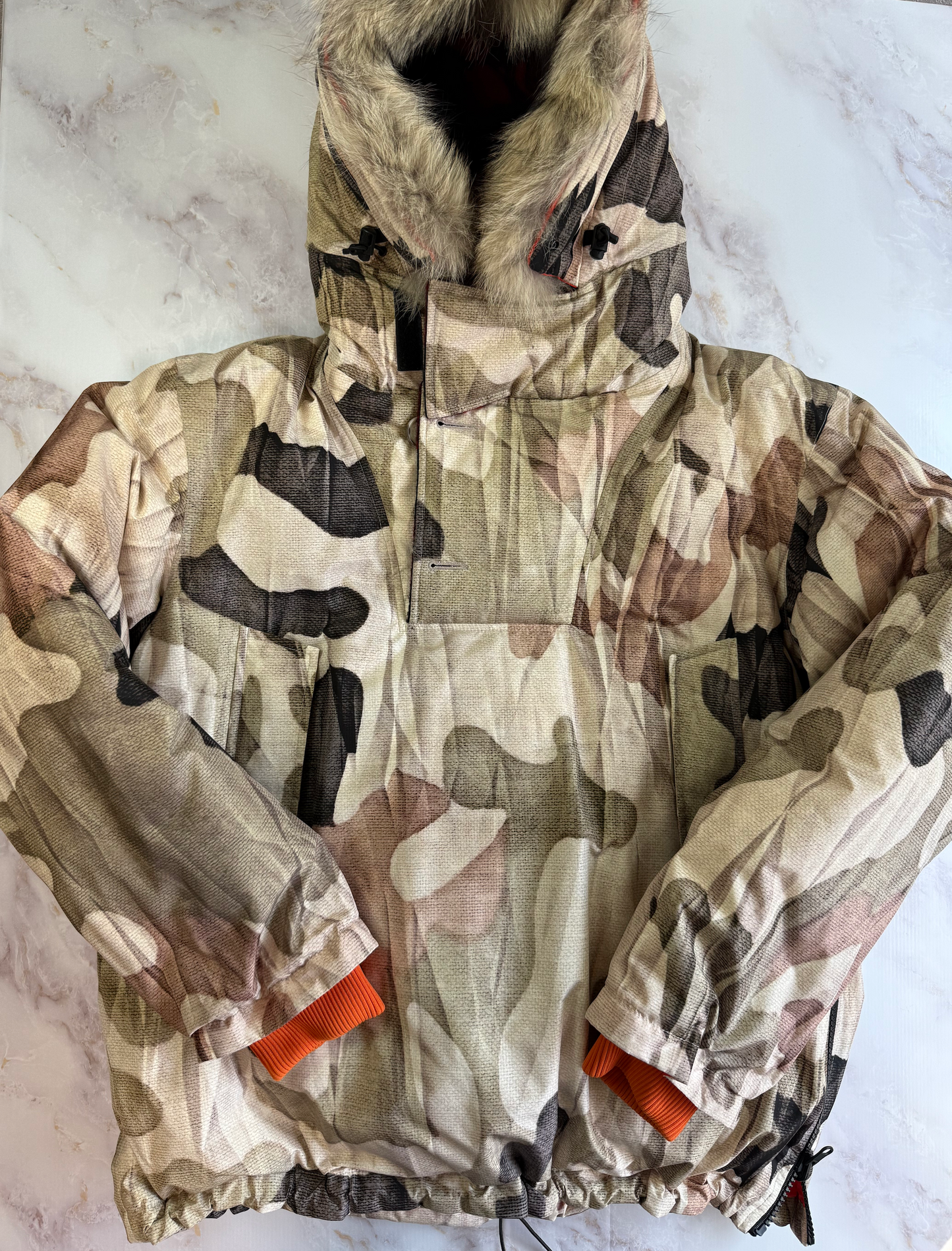 WOOLRICH × GRIFFIN（ウールリッチ × グリフィン）ATLANTIC SMOCK リバーシブル ダウンジャケット Mサイズ／カモ×レッド バッファローチェック／MADE IN ITALY