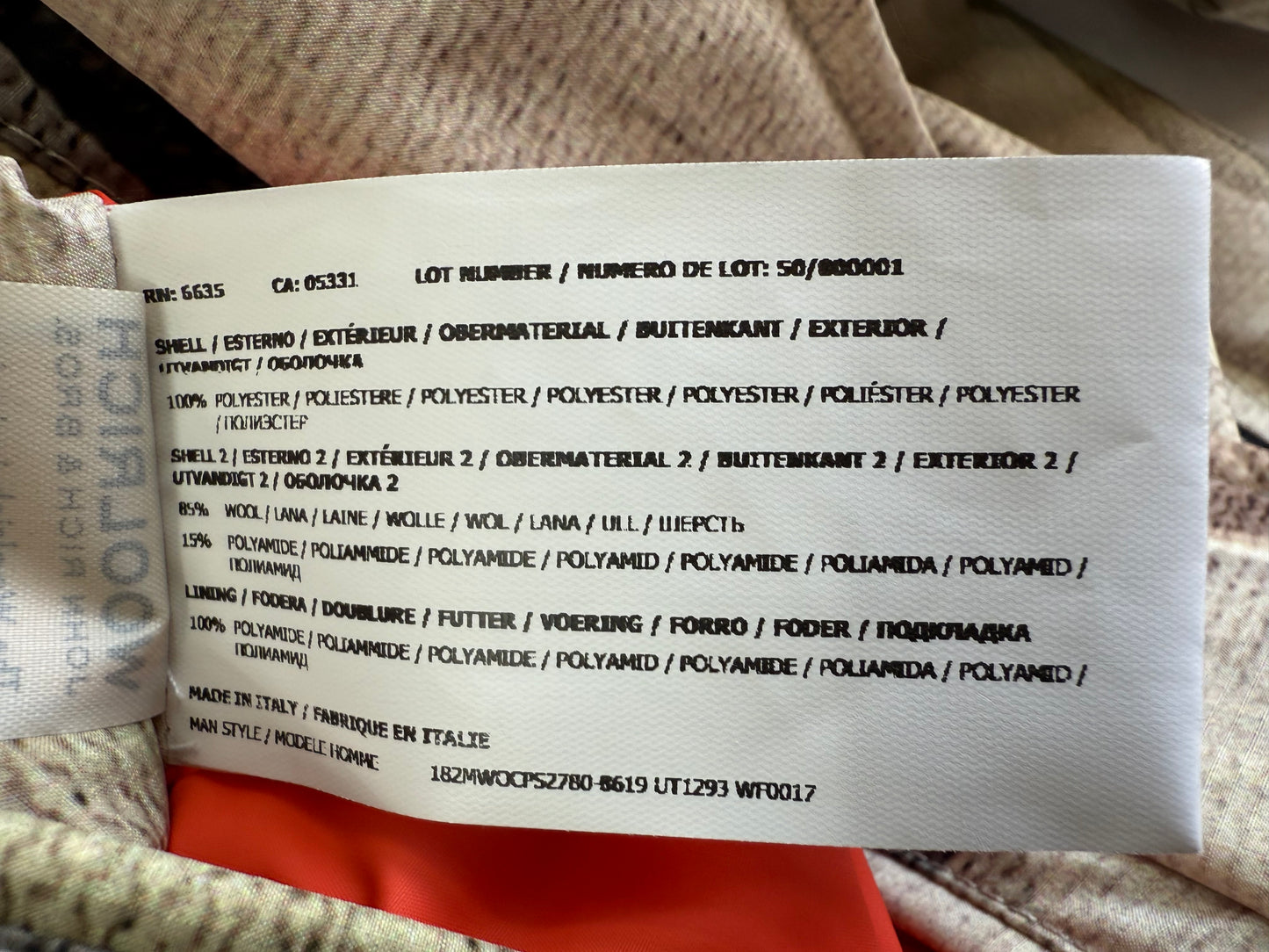 WOOLRICH × GRIFFIN（ウールリッチ × グリフィン）ATLANTIC SMOCK リバーシブル ダウンジャケット Mサイズ／カモ×レッド バッファローチェック／MADE IN ITALY