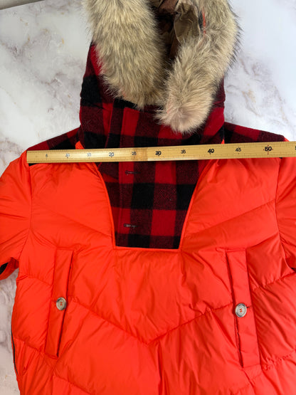 WOOLRICH × GRIFFIN（ウールリッチ × グリフィン）ATLANTIC SMOCK リバーシブル ダウンジャケット Mサイズ／カモ×レッド バッファローチェック／MADE IN ITALY