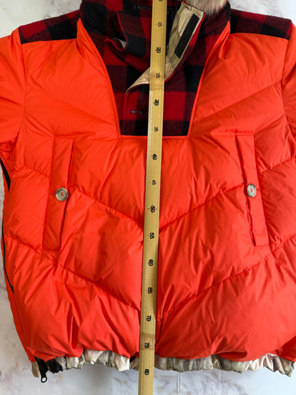 WOOLRICH × GRIFFIN（ウールリッチ × グリフィン）ATLANTIC SMOCK リバーシブル ダウンジャケット Mサイズ／カモ×レッド バッファローチェック／MADE IN ITALY