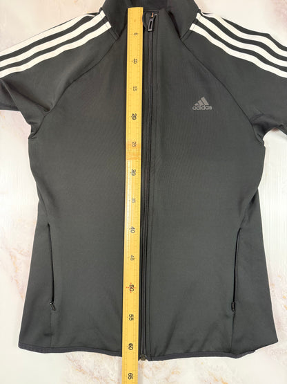 Adidas D2M トラックジャケット S ブラック スリーストライプ climallite トレーニングジャケット