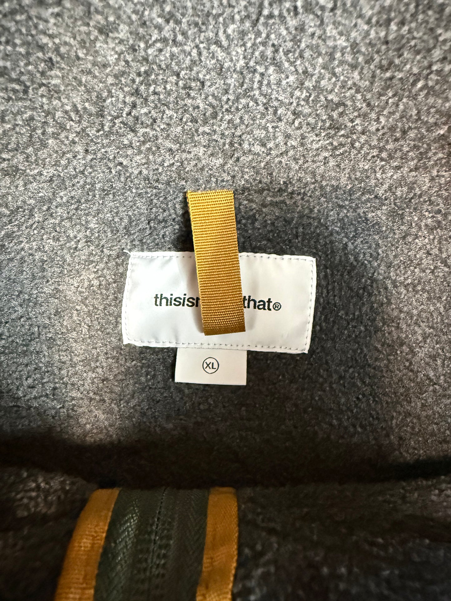 thisisneverthat ハーフジップ フリースジャケット XL グレー プルオーバー ボアフリース ストリート 韓国ブランド