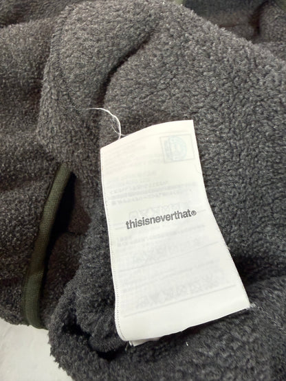 thisisneverthat ハーフジップ フリースジャケット XL グレー プルオーバー ボアフリース ストリート 韓国ブランド