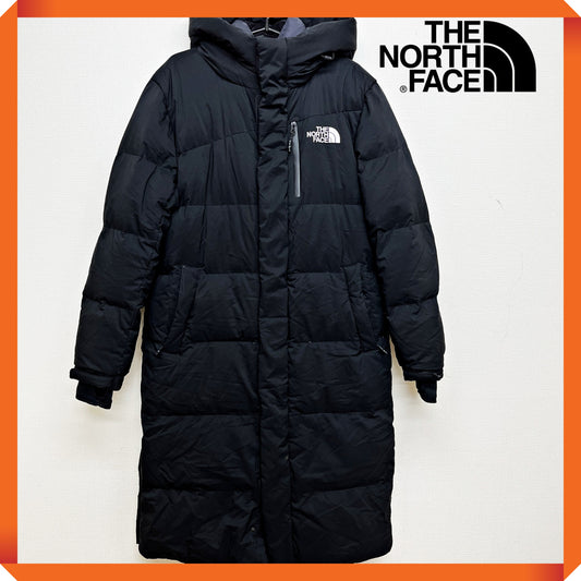 THE NORTH FACE ロングダウンコート ブラック メンズ95(M)｜軽量・防寒・撥水／ベンチコート仕様