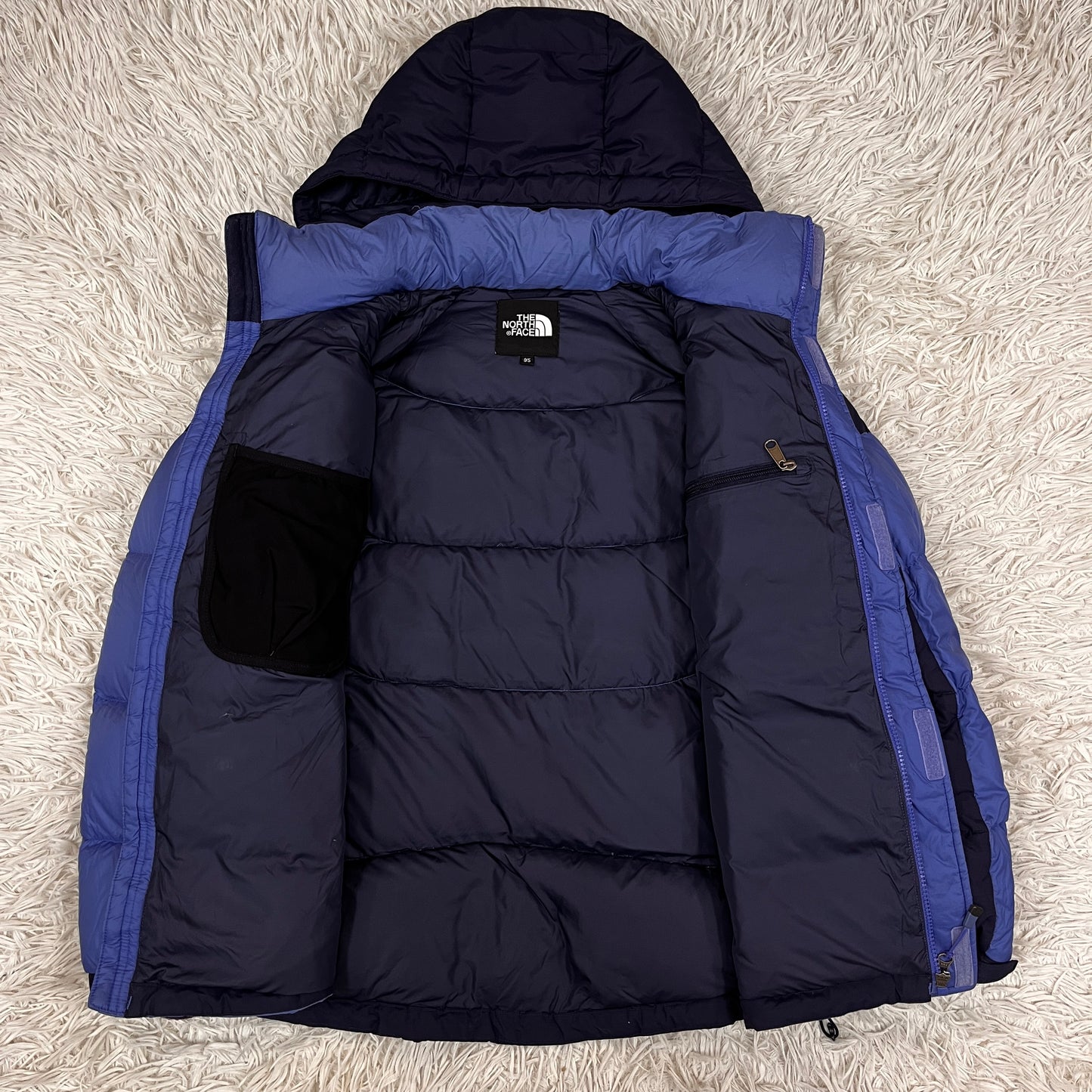 THE NORTH FACE（ザ・ノース・フェイス）700フィル ダウンジャケット メンズM（95）ブルー×ネイビー／フード着脱可 高品質グースダウン使用 #13