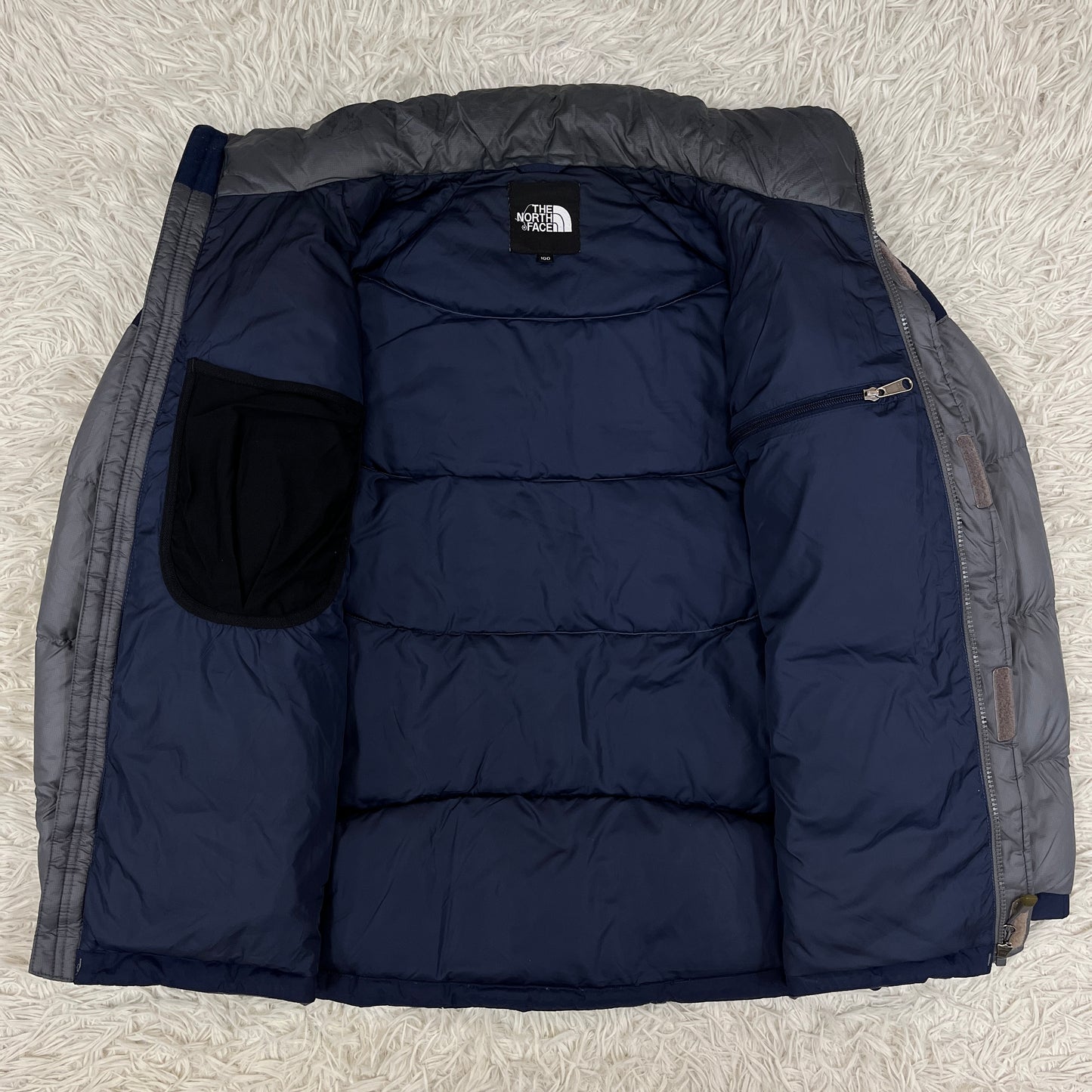 THE NORTH FACE（ザ・ノース・フェイス）700フィル ダウンジャケット メンズL（100）ネイビー×グレー 高品質グースダウン仕様／保温性抜群 #14