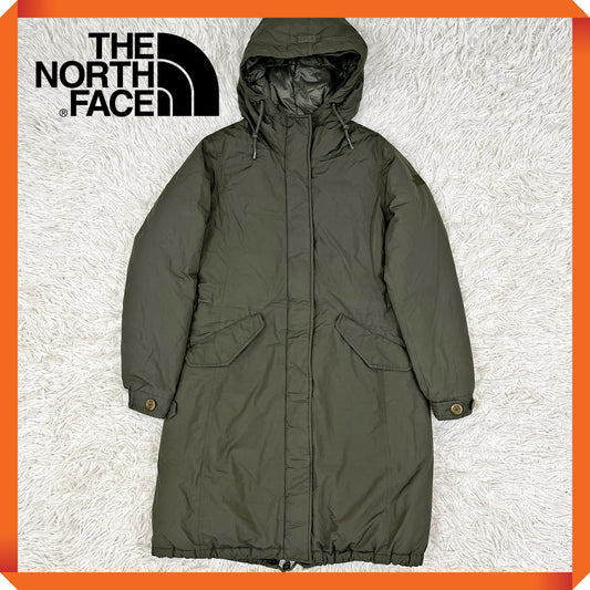 THE NORTH FACE（ザ・ノース・フェイス）ロングダウンコート メンズS（85）カーキ／フード付き・軽量・高保温モデル #15