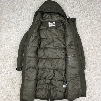 THE NORTH FACE（ザ・ノース・フェイス）ロングダウンコート メンズS（85）カーキ／フード付き・軽量・高保温モデル #15