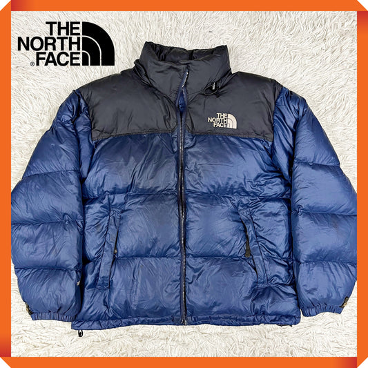 THE NORTH FACE ヌプシ ダウンジャケット 700フィル ネイビー×ブラック メンズL（100）高保温 防寒 アウター ノースフェイス #19
