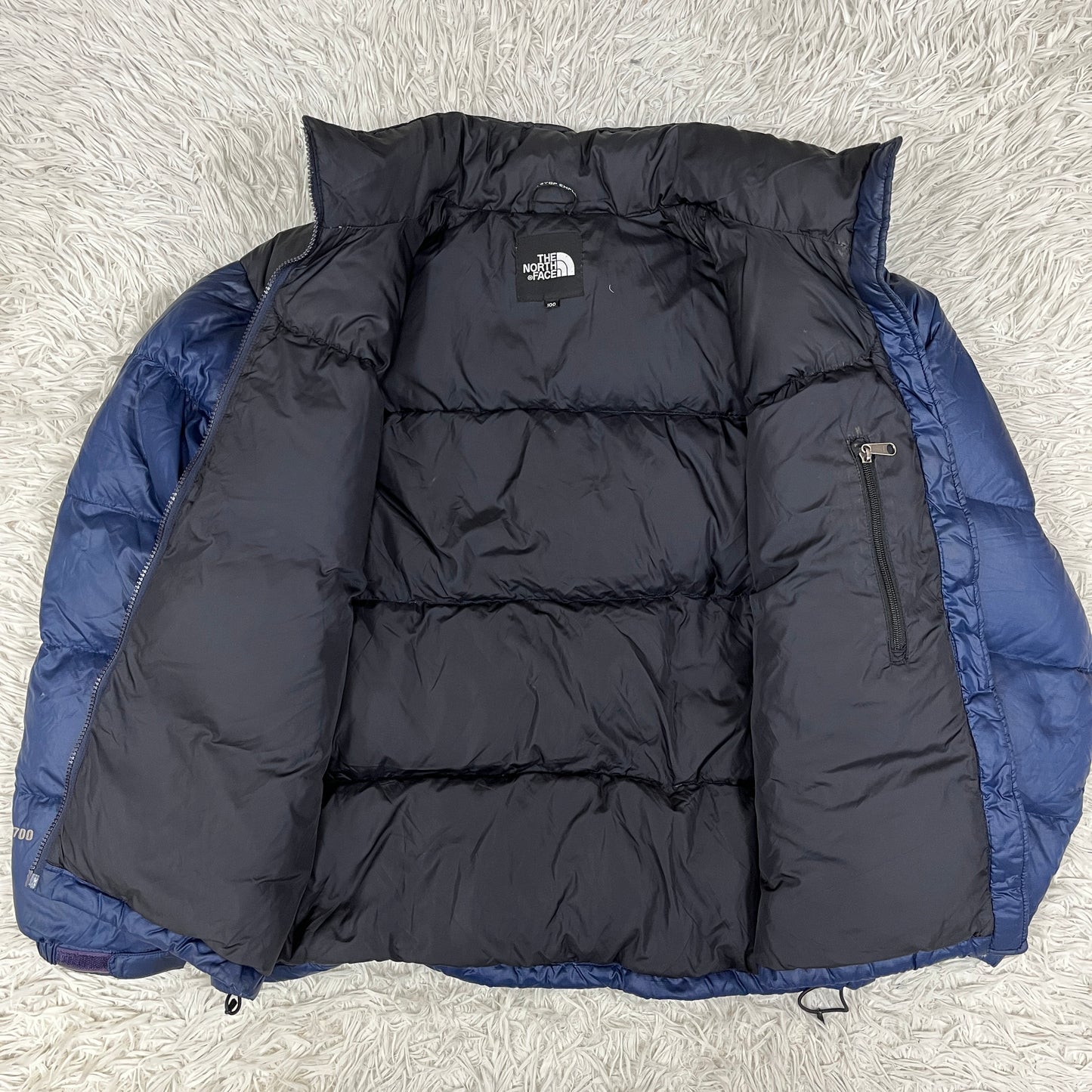 THE NORTH FACE ヌプシ ダウンジャケット 700フィル ネイビー×ブラック メンズL（100）高保温 防寒 アウター ノースフェイス #19