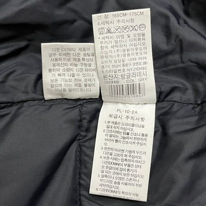 THE NORTH FACE（ザ・ノース・フェイス）千鳥格子柄 ダウンジャケット フード取外し可 レディースL 95 ブラック×ホワイト #25