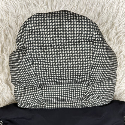 THE NORTH FACE（ザ・ノース・フェイス）千鳥格子柄 ダウンジャケット フード取外し可 レディースL 95 ブラック×ホワイト #25