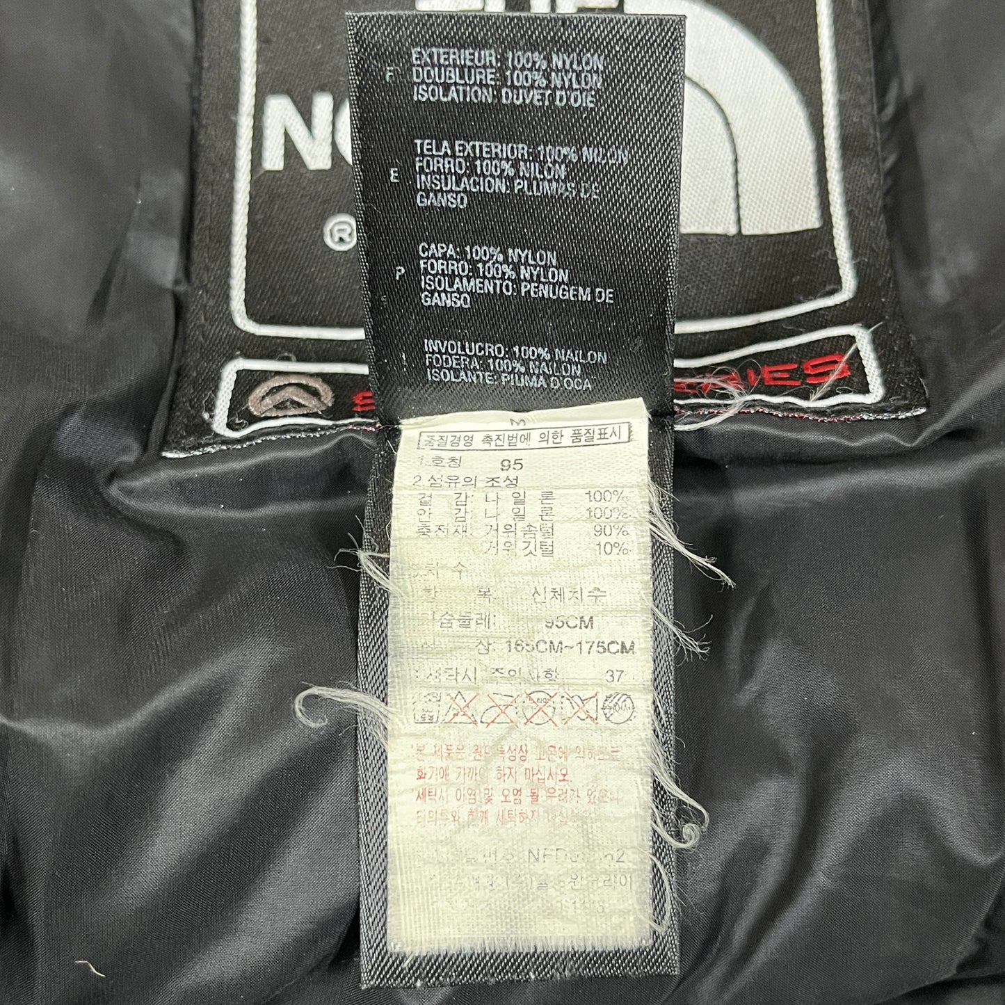 THE NORTH FACE（ザ・ノース・フェイス）SUMMIT SERIES 850 LTD ダウンジャケット メンズM 95 ブラック／左袖補修あり #26