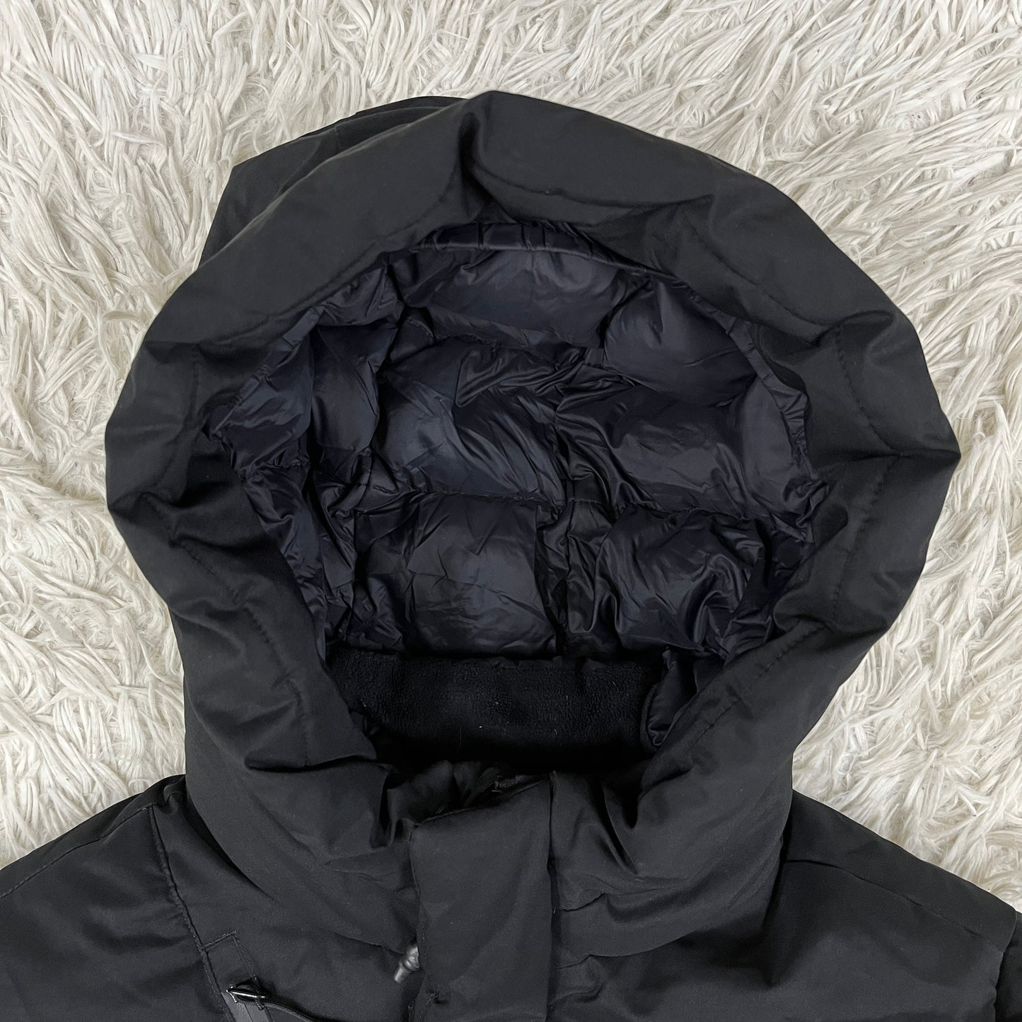 THE NORTH FACE（ザ・ノース・フェイス）ダウンコート DRYVENT キッズ140 ブラック／右袖下補修・汚れあり #27