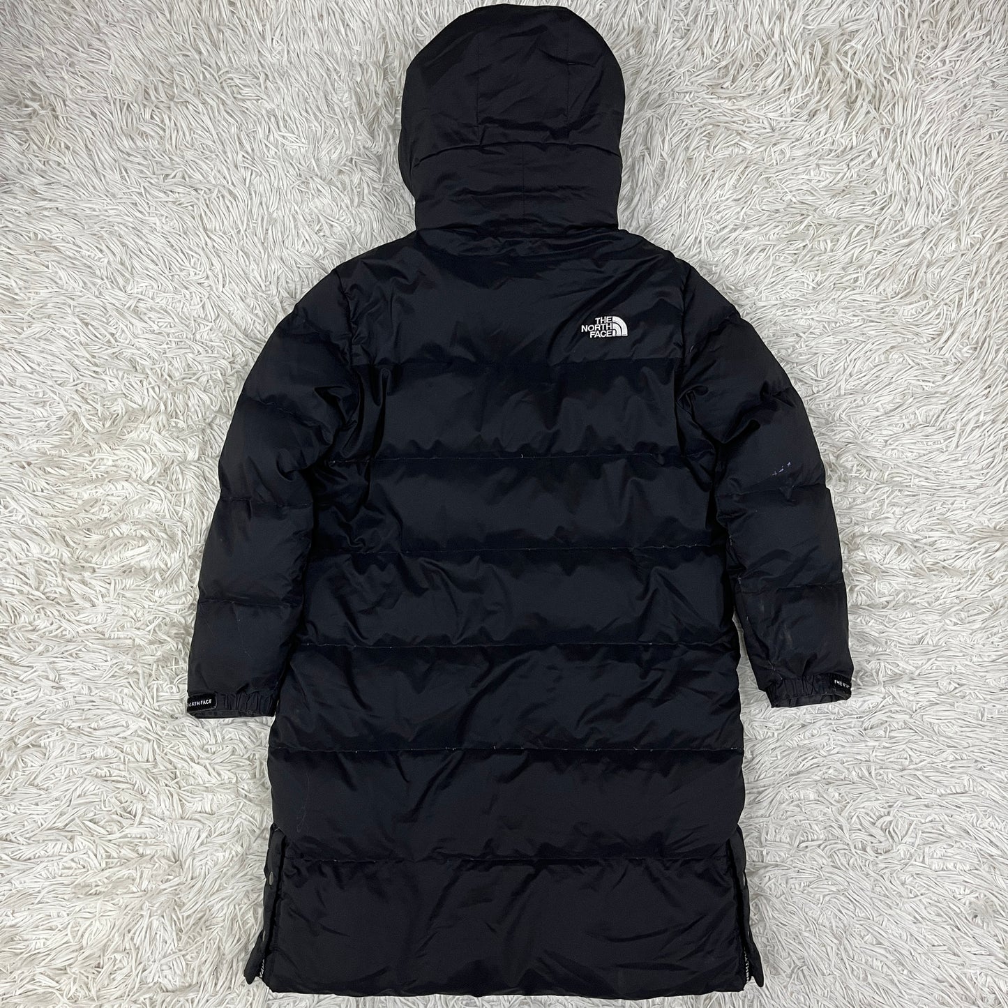 THE NORTH FACE（ザ・ノース・フェイス）ダウンコート DRYVENT キッズ140 ブラック／右袖下補修・汚れあり #27