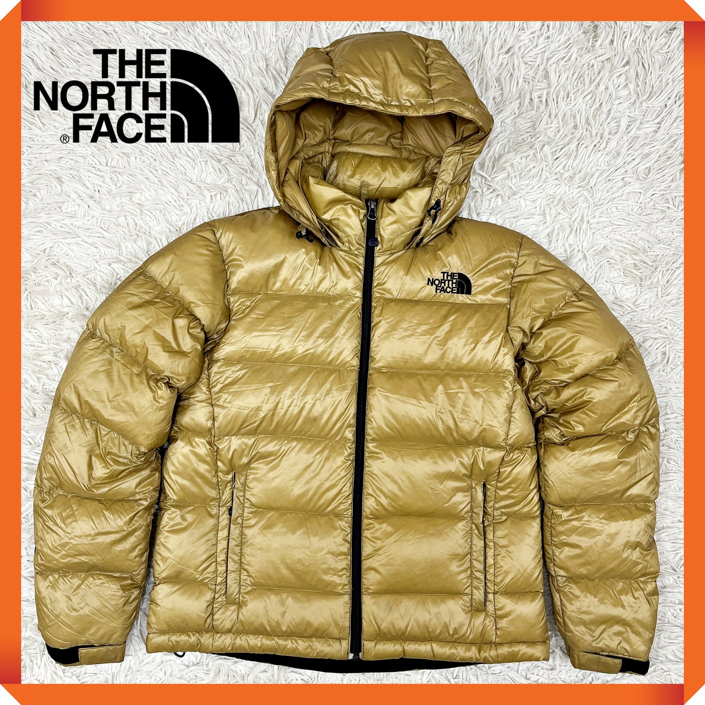 THE NORTH FACE レディース ダウンジャケット 700フィル ゴールド Mサイズ フード取り外し可 軽量高保温 PERTEX QUANTUM #31