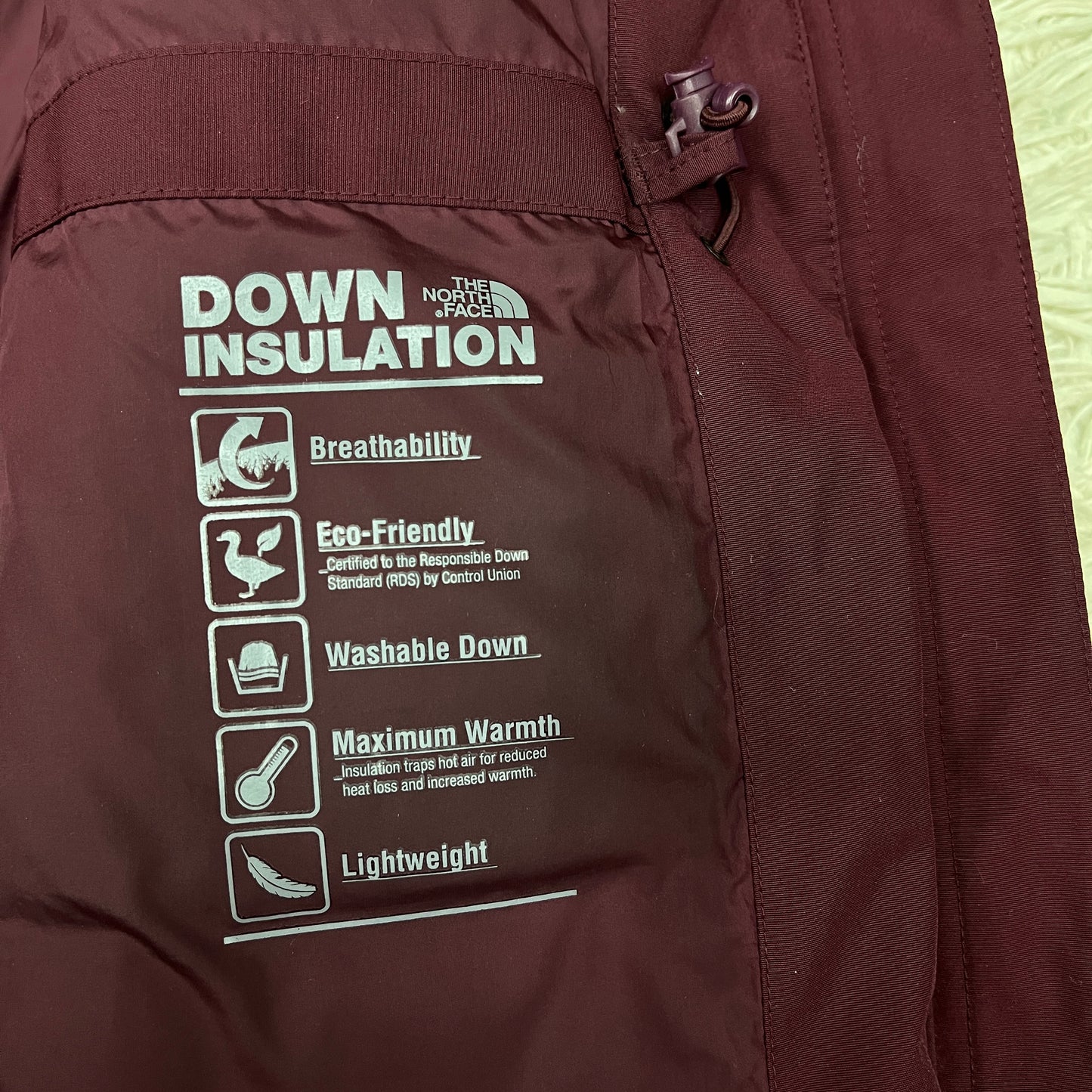 THE NORTH FACE（ザ・ノース・フェイス）ロングダウンジャケット メンズXL（100） ワインレッド フード・ファー取り外し可／RDS認証ウォッシャブルダウン／高保温モデル #33