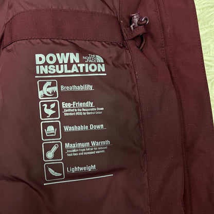 THE NORTH FACE（ザ・ノース・フェイス）ロングダウンジャケット メンズXL（100） ワインレッド フード・ファー取り外し可／RDS認証ウォッシャブルダウン／高保温モデル #33