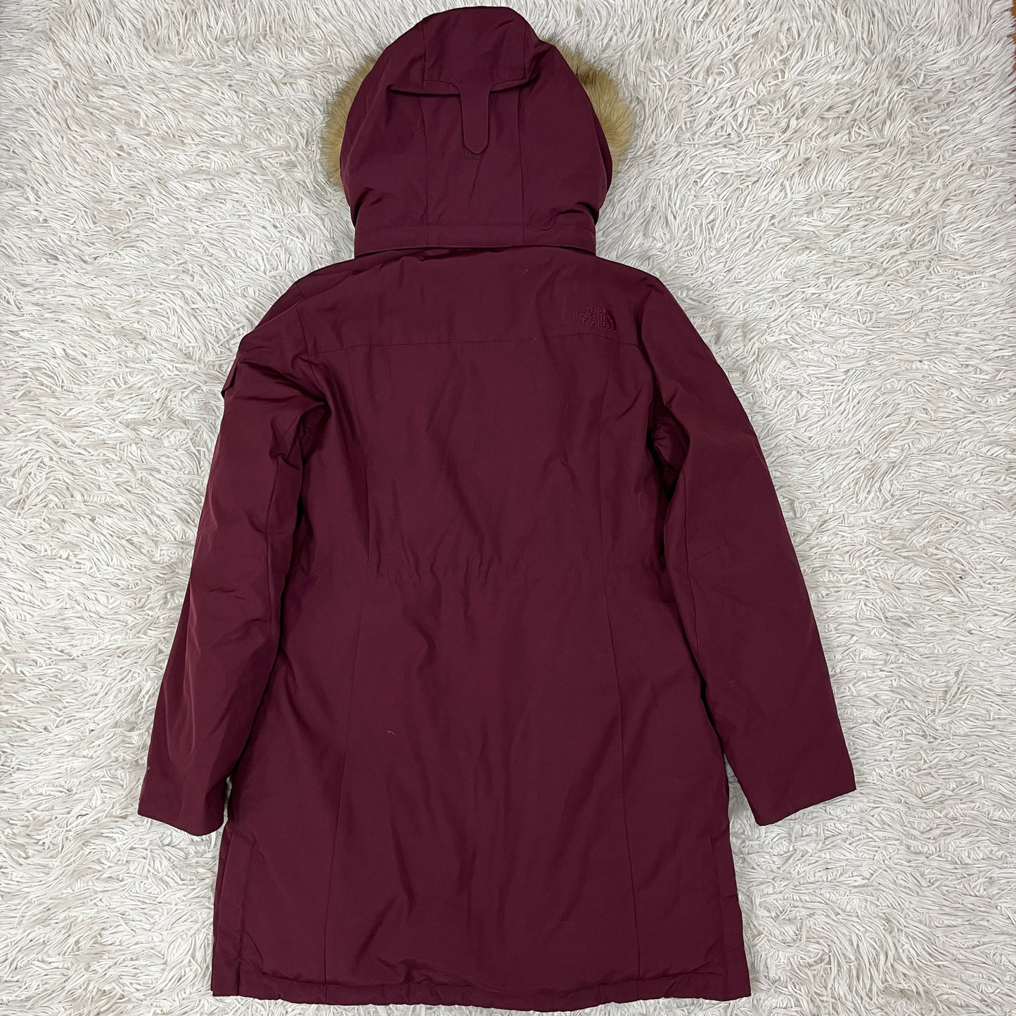 THE NORTH FACE（ザ・ノース・フェイス）ロングダウンジャケット メンズXL（100） ワインレッド フード・ファー取り外し可／RDS認証ウォッシャブルダウン／高保温モデル #33