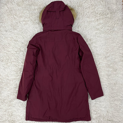 THE NORTH FACE（ザ・ノース・フェイス）ロングダウンジャケット メンズXL（100） ワインレッド フード・ファー取り外し可／RDS認証ウォッシャブルダウン／高保温モデル #33