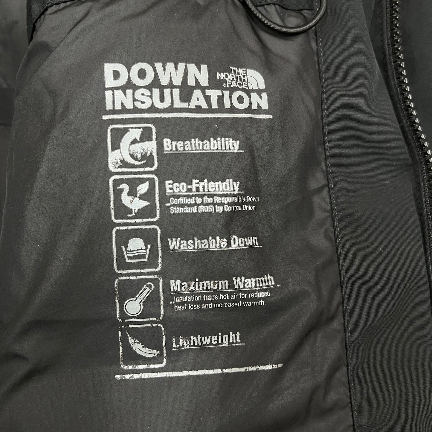 THE NORTH FACE（ザ・ノース・フェイス）ホワイトレーベル ダウンジャケット メンズXXL（110）ブラック フード・ファー取り外し可／RDS認証ウォッシャブルダウン／高保温モデル #34