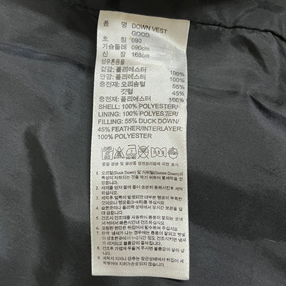 adidas（アディダス）ダウンベスト メンズL（90）ブラック／軽量・高保温モデル／ロゴプリント入り #35