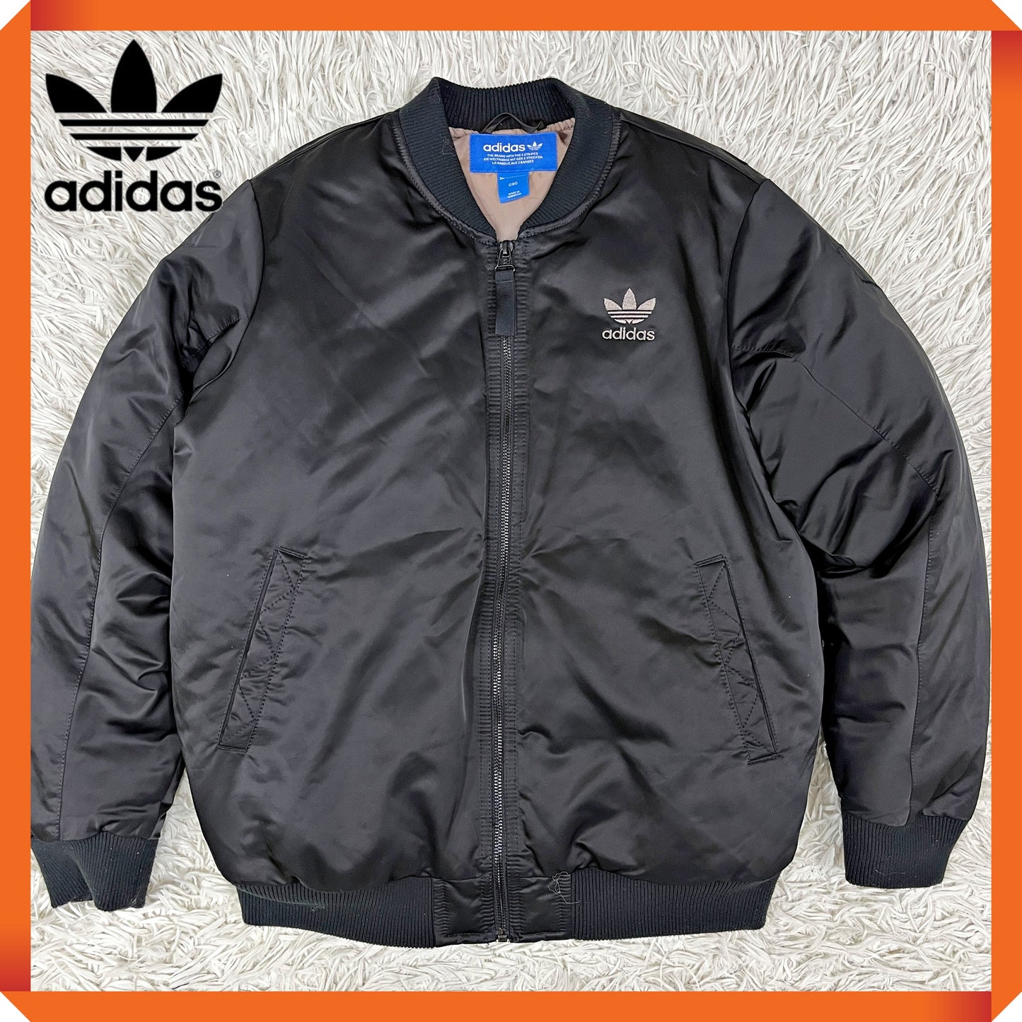 adidas アディダス 中綿ジャケット ブラック メンズM相当 ミッドボンバージャケット #36