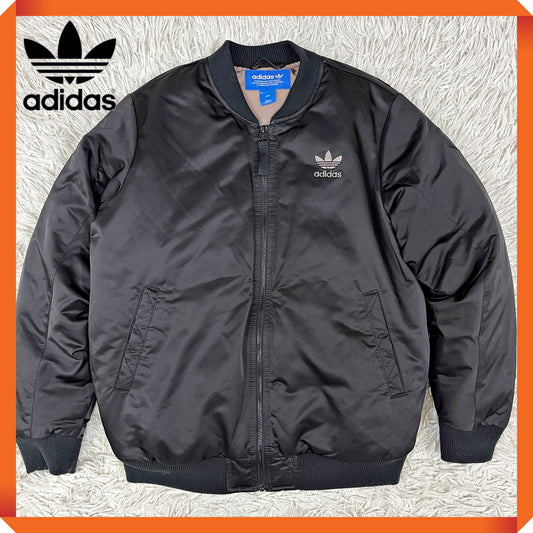 adidas アディダス 中綿ジャケット ブラック メンズM相当 ミッドボンバージャケット #36