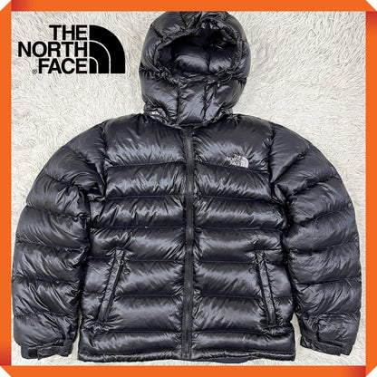 THE NORTH FACE ザ・ノースフェイス アルパインヌプシ フーディ ブラック メンズL 700フィル ダウンジャケット フード着脱可 #38