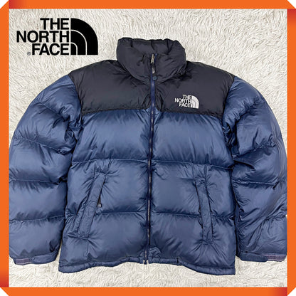 THE NORTH FACE ザ・ノースフェイス ヌプシ ダウンジャケット ブラック×ネイビー メンズM 700フィル #39