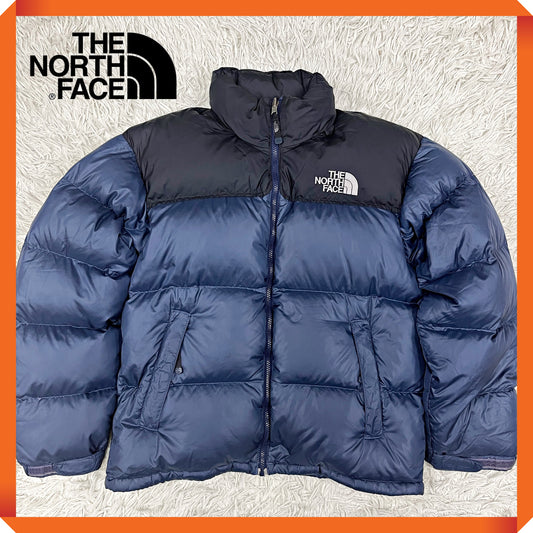 THE NORTH FACE ザ・ノースフェイス ヌプシ ダウンジャケット ブラック×ネイビー メンズM 700フィル #39