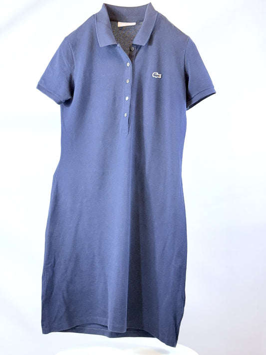 【LACOSTE ラコステ】スリムフィット ポロシャツ ワンピース ネイビー 38 - スポーティー＆フェミニンな一着！