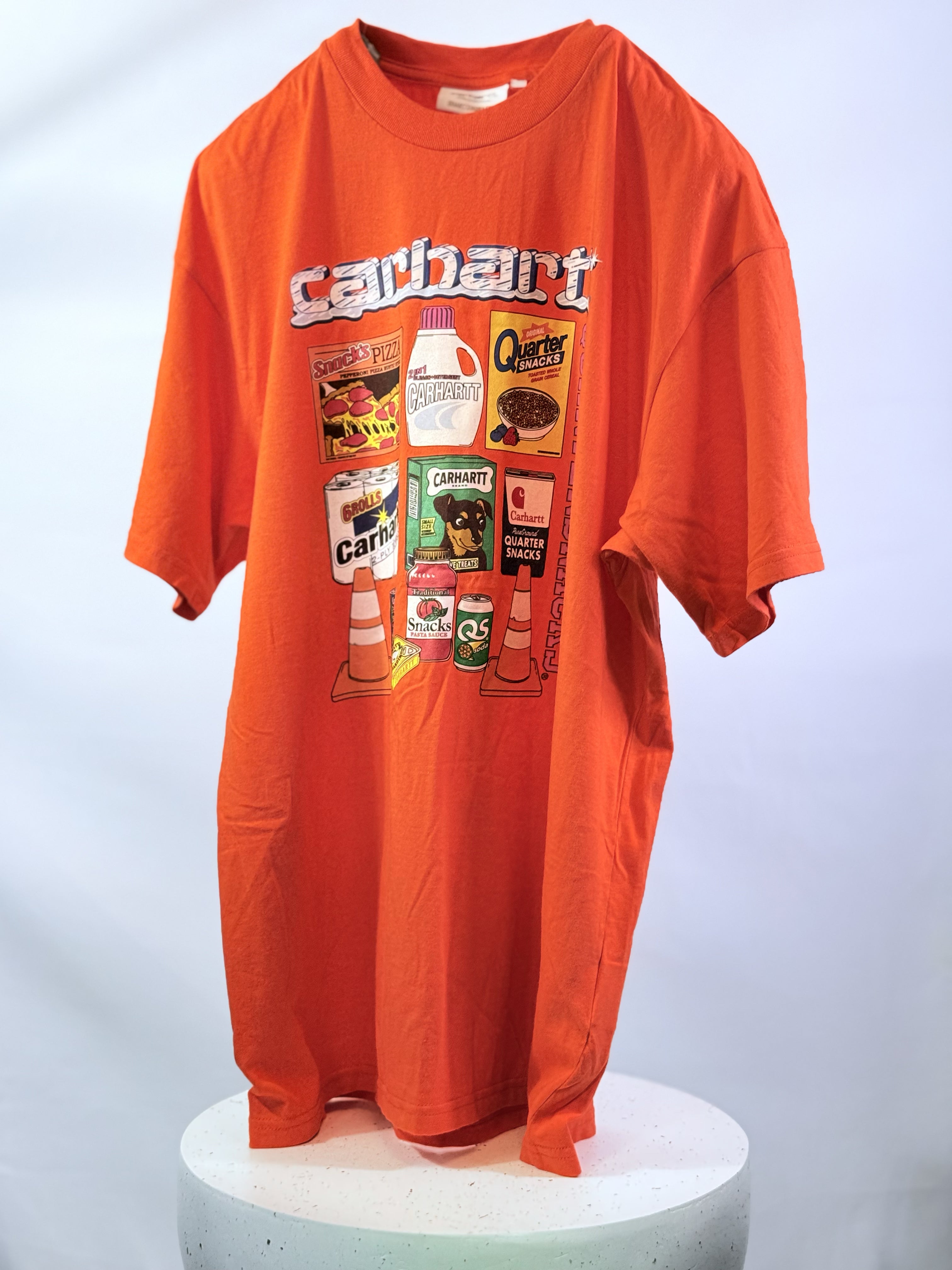 ★ドイツ発*carhartt WIP x Quartersnacks*World Tour Tシャツ★ Carhartt WIP Quartersnacks World Tour 2025 T-Shirt, Black