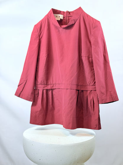 【MARNI】美品！ペプラムブラウス/チュニック テラコッタレッド 38 - こなれ感と洗練を両立！