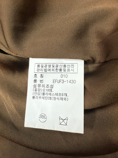 【RALPH LAUREN】ラルフローレン ウール テーラードジャケット ブラウン×グリーン チェック調 レディース サイズ10