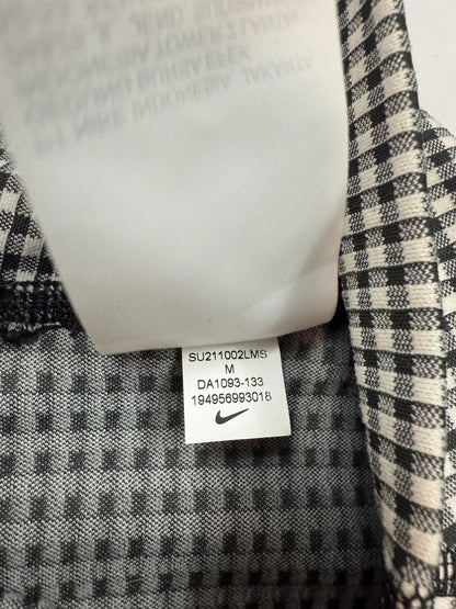 NIKE ナイキ Dri-FIT レギンス チェック柄 ブラックホワイト Mサイズ 吸汗速乾 スポーツウェア ヨガ フィットネス
